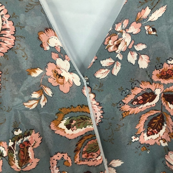 Suzanne Betro Wraparound Dress Floral Sleeveless Long Sleeve Lined - Picture 6 of 14